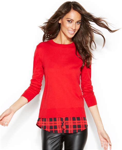 michael kors plaid sweater|Michael Kors sweatsuits.